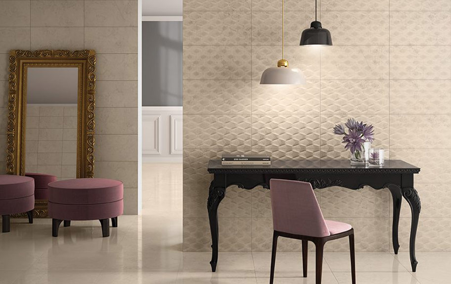 Cerâmica com efeito de mármore Bianco Perlino para sala elegante - Absolute da Recer