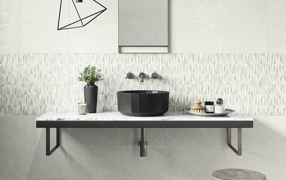 Azulejo efeito de pedra arenito para casa de banho elegante - Alliance da Recer