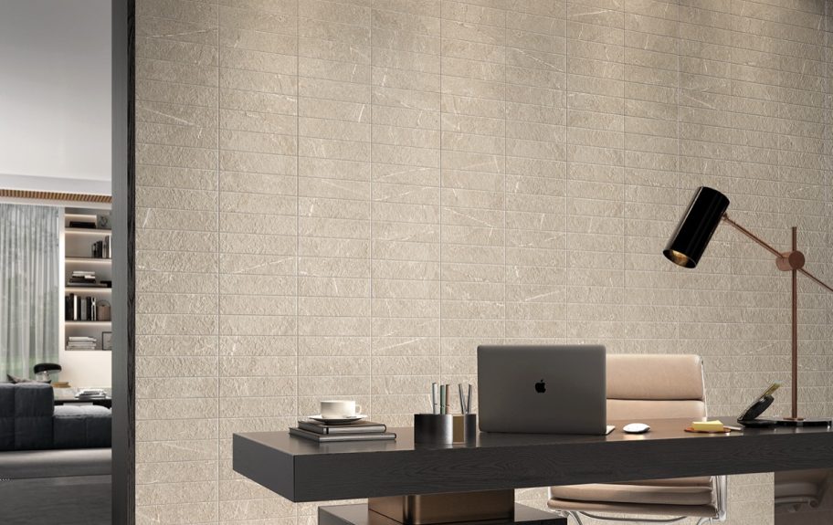 Azulejos Modernos Efeito Pedra para escritório elegante - Native da Recer