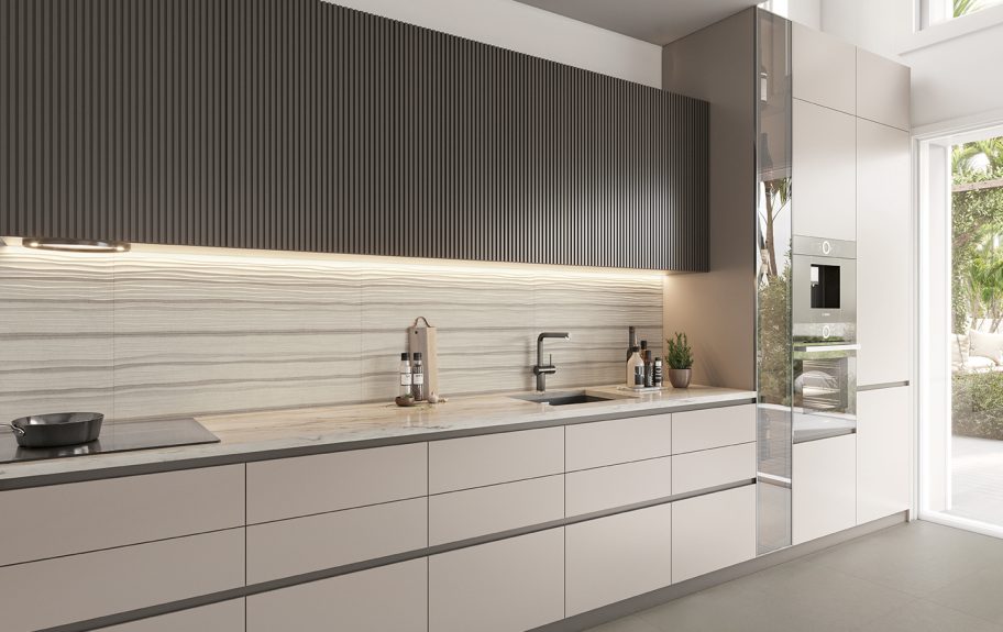 Cerâmica com efeito de cimento para cozinha moderna - Attitude da Recer