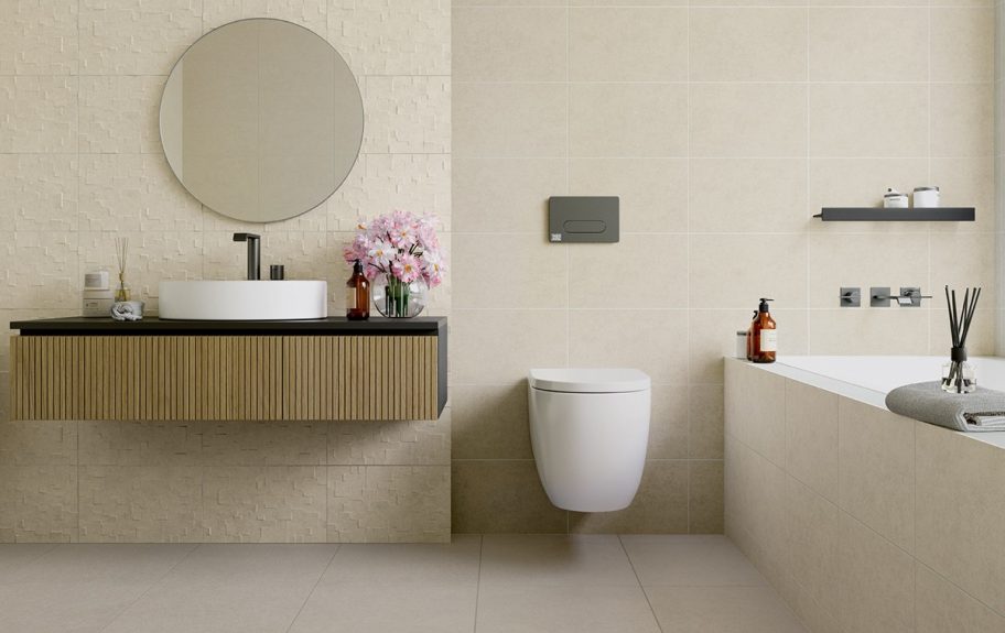 Cerâmica com efeito de cimento para casa de banho elegante - Attitude da Recer