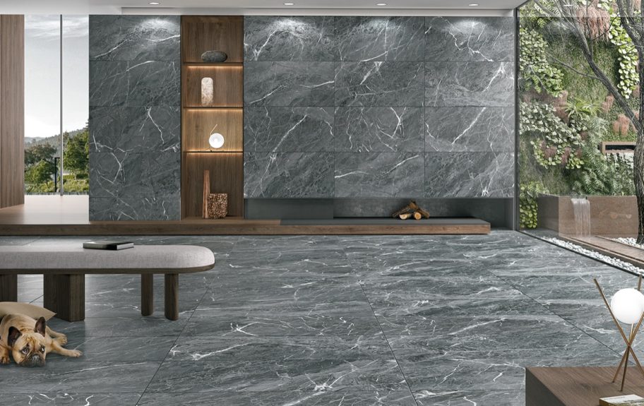 Cerâmica com efeito de mármore negro para casa luxuosa - Gemma da Recer
