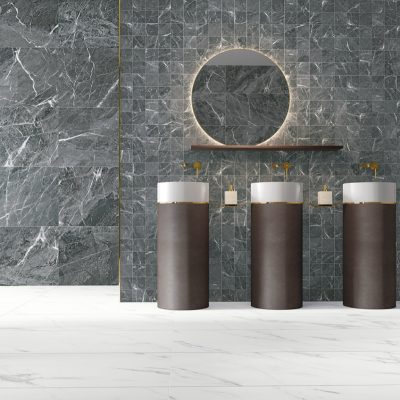 Cerâmica com efeito de mármore negro para casa de banho luxuosa - Gemma da Recer