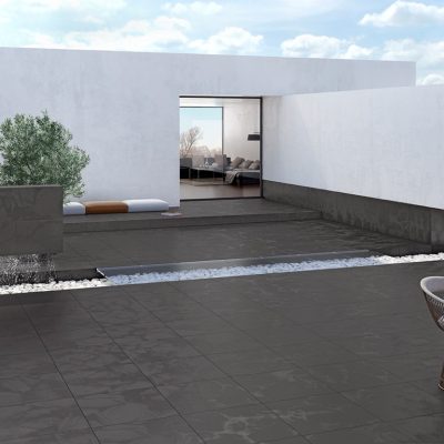 Pavimentos e revestimentos cerâmicos para pátio moderno - Ice da Recer