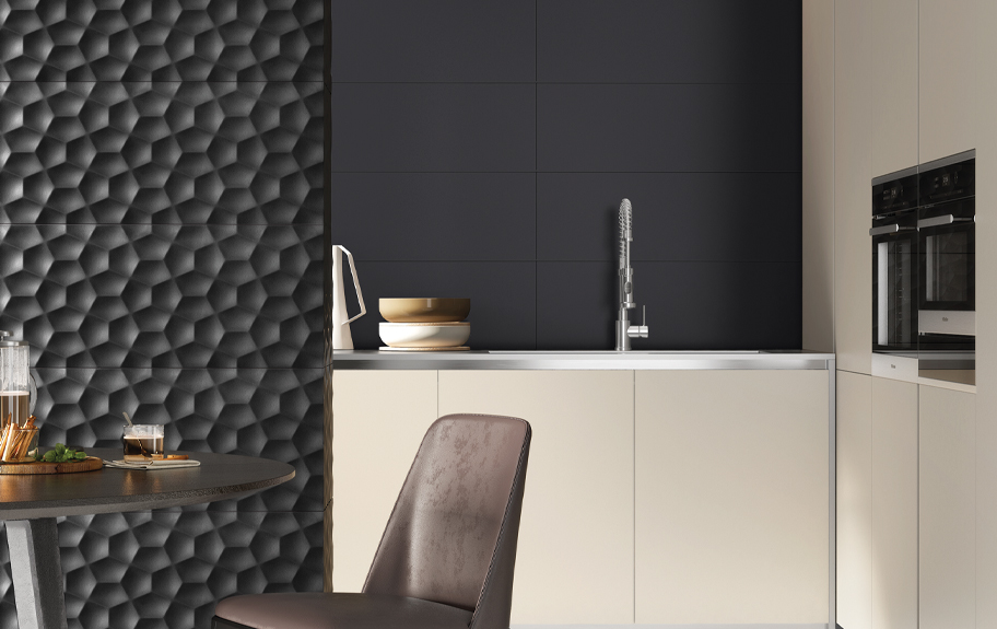 Pavimentos e revestimentos cerâmicos para cozinha moderna - Ice da Recer