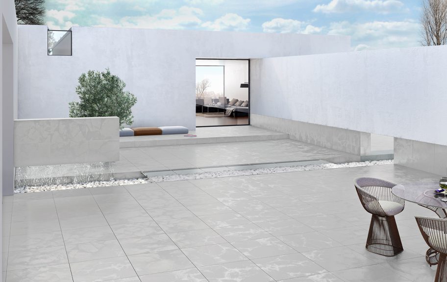 Pavimentos e revestimentos cerâmicos para pátio sofisticado - Ice da Recer