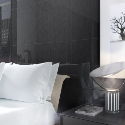 Azulejos modernos com padrões gráficos para parede de quarto - Infinity da Recer