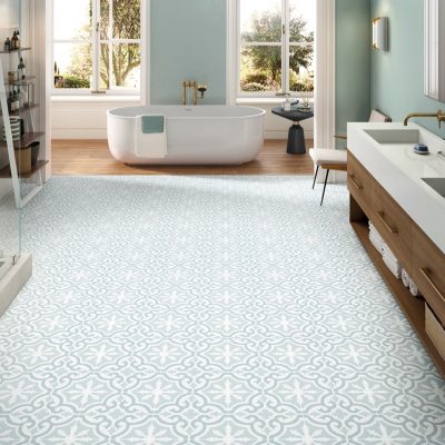 Azulejos hidraulicos para casa de banho vintage - Love da Recer