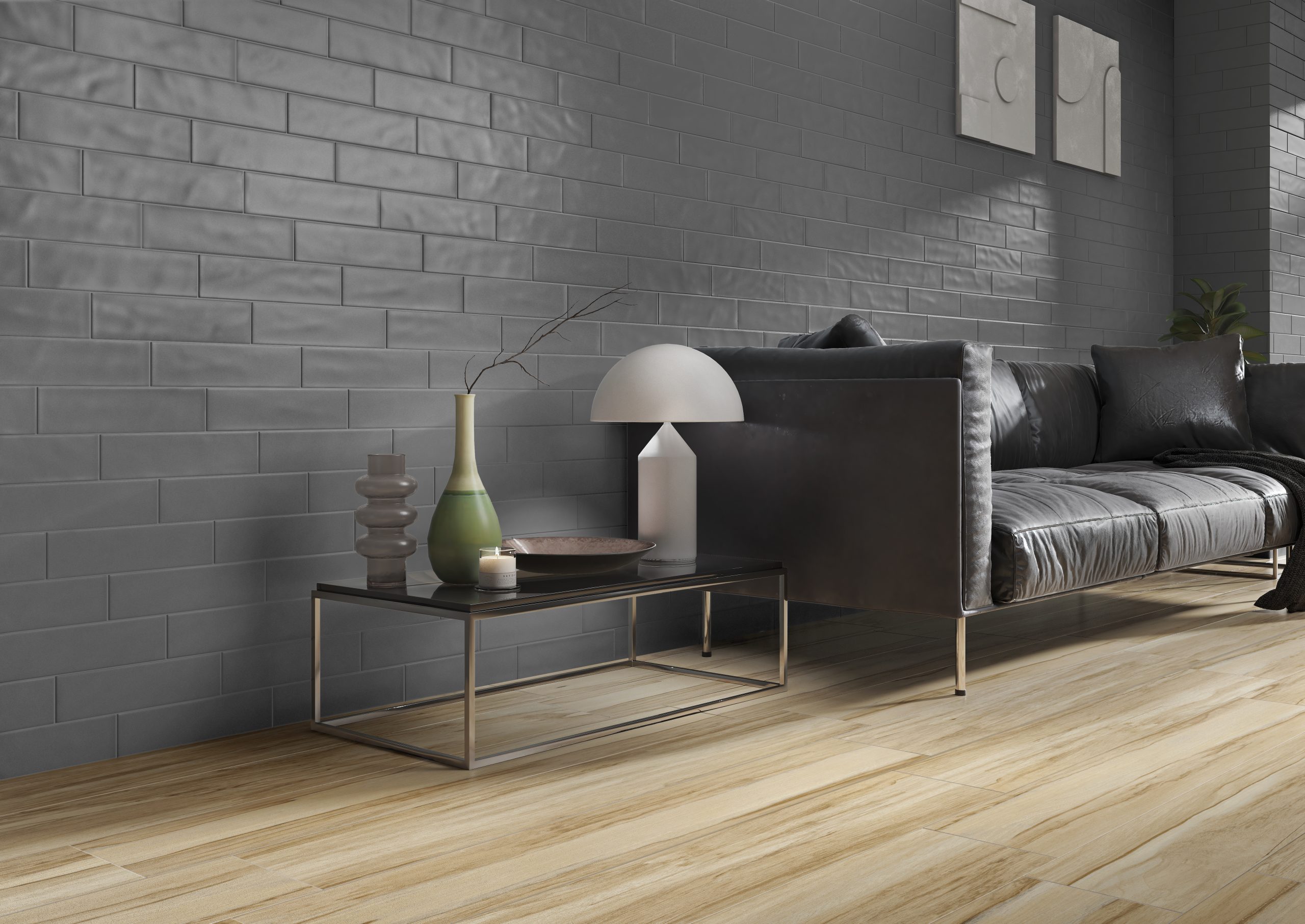 Magnes Dark Grey 7,5x30 e Magis Wood 120x20R