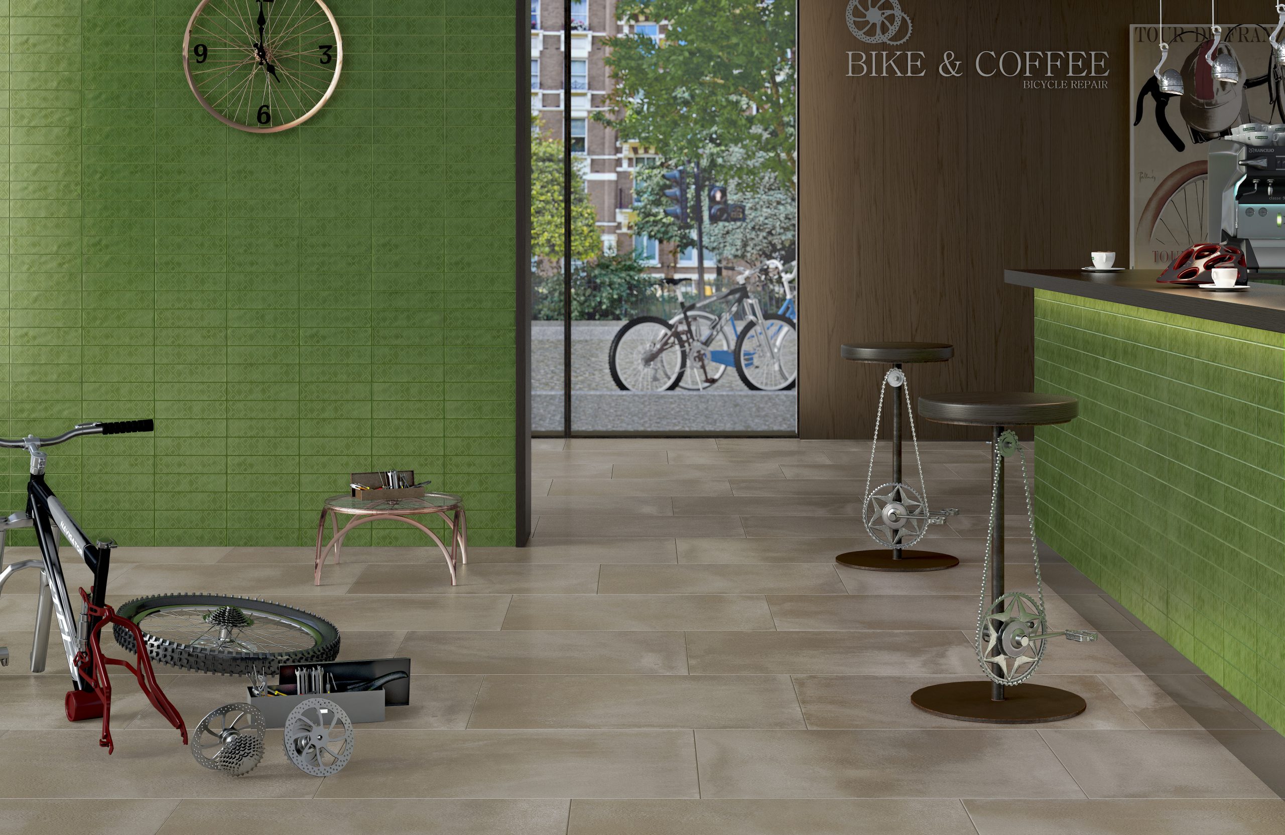 Magnes Decor Green 7,5x30 e Sphata Nut 45x90R