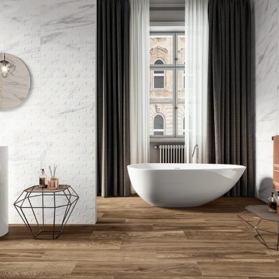 Cerâmica com efeito de mármore Calacatta para casa de banho elegante - Mastery da Recer