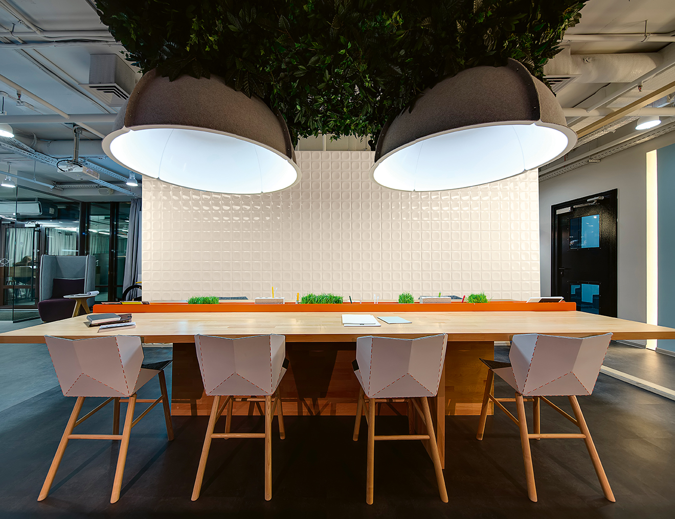 Interior,In,A,Loft,Style.,Wooden,Table,With,Stand,For