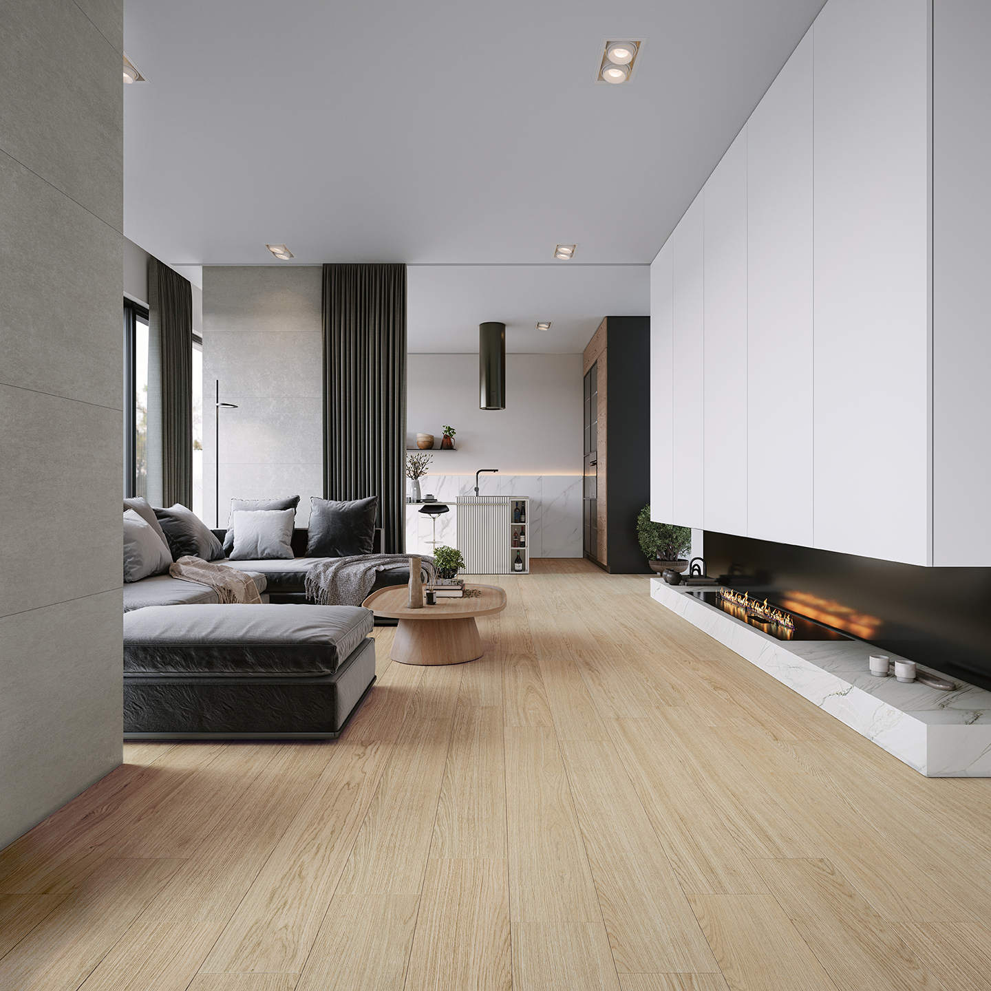 Pavimento de Cerâmica Opal Vanilla 20x120R, para design Japandi 2025