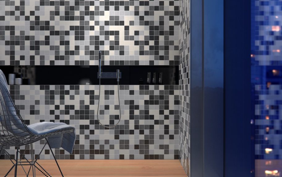Azulejos modernos com padrões gráficos para casa de banho - Infinity da Recer
