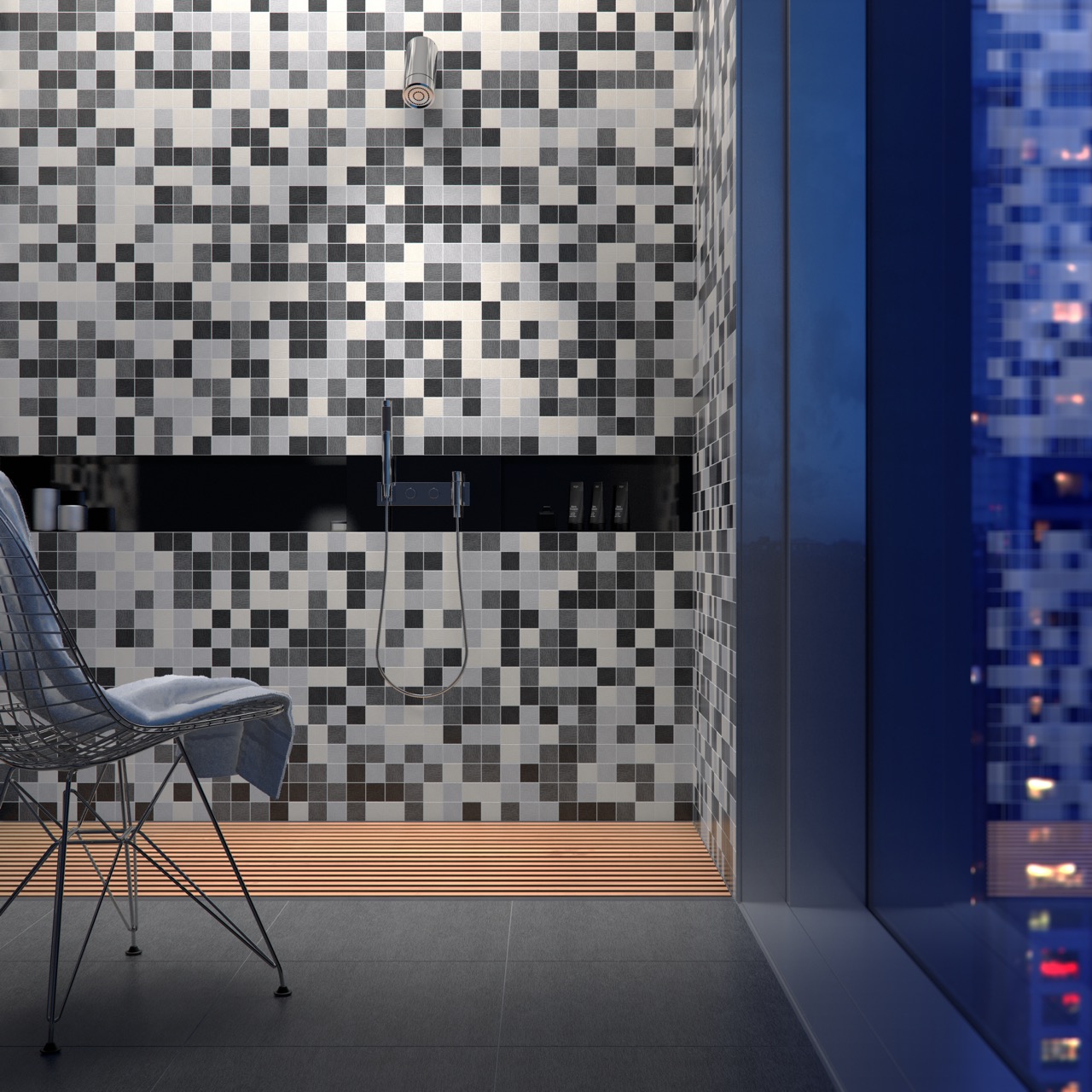 Pastilha Infinity Mix 30x30x Infinity Grafite Grey 45x45