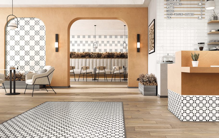 Azulejos mediterrânicos para padaria moderna - Sentir Projectos da Recer