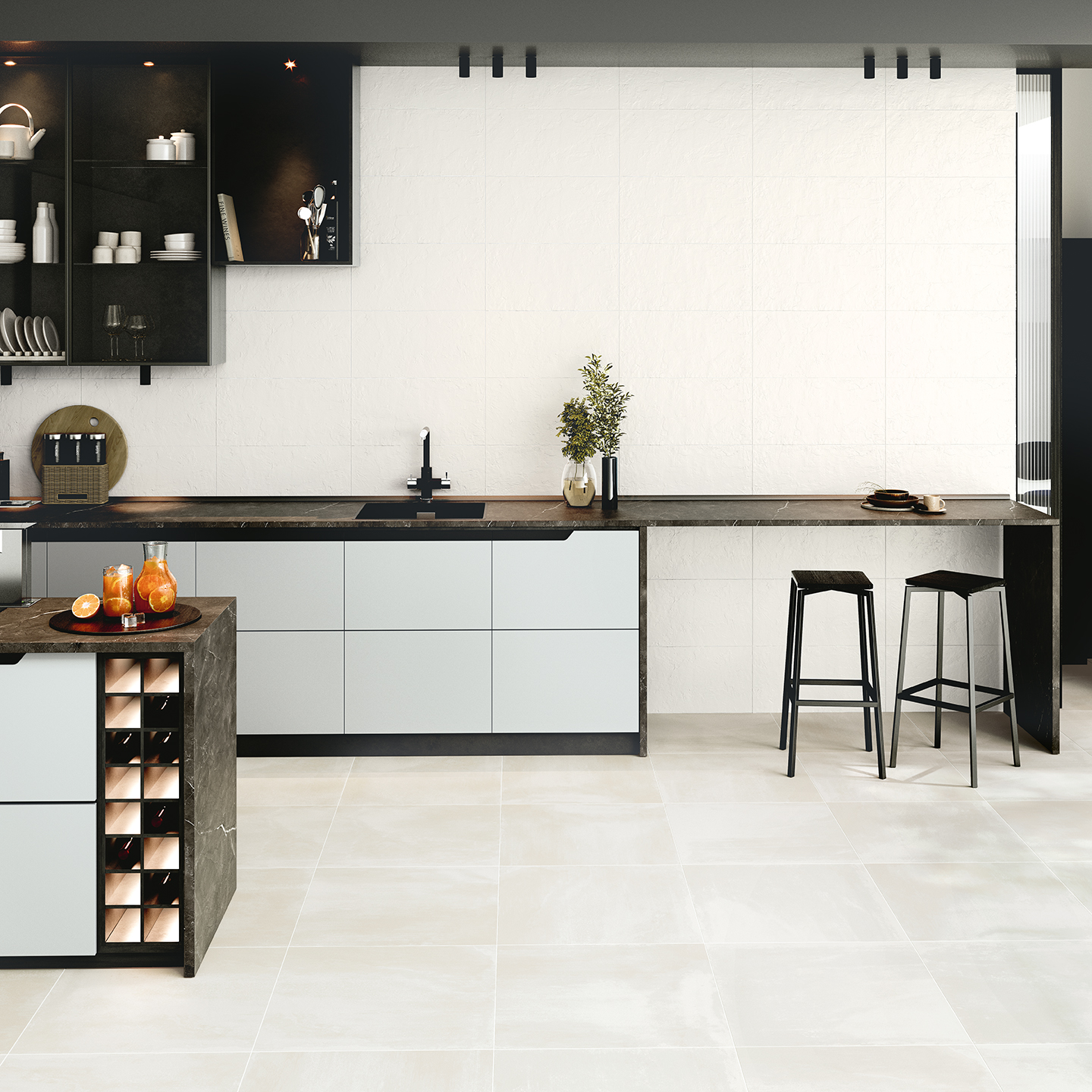 Sphata White 30x60R Rev, Sphata Grey 60x60R