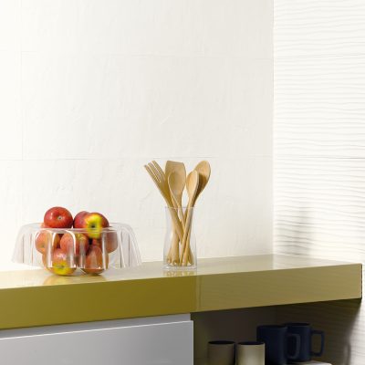 Cerâmica com efeito gesso e cimento para cozinha moderna - Sphata da Recer