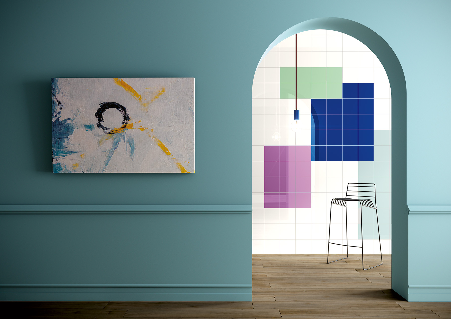 Urban Branco Brilhante M20x20, Urban Verde Claro MU50 M20x20, Urban Azul MU42 N20x20, Urban Lilás MU00 M20x20, Live Sun Wood 22x90R