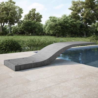 Cerâmica que imita pedra para pátio com piscina - Wild Rock da Recer