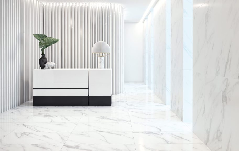 Cerâmica com Efeito de mármore Calacatta para espaços elegantes - Mastery da Recer