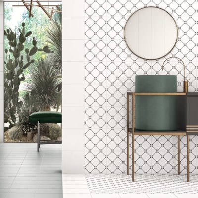 Azulejos mediterrânicos para espaço contemporâneo - Sentir Projetos da Recer