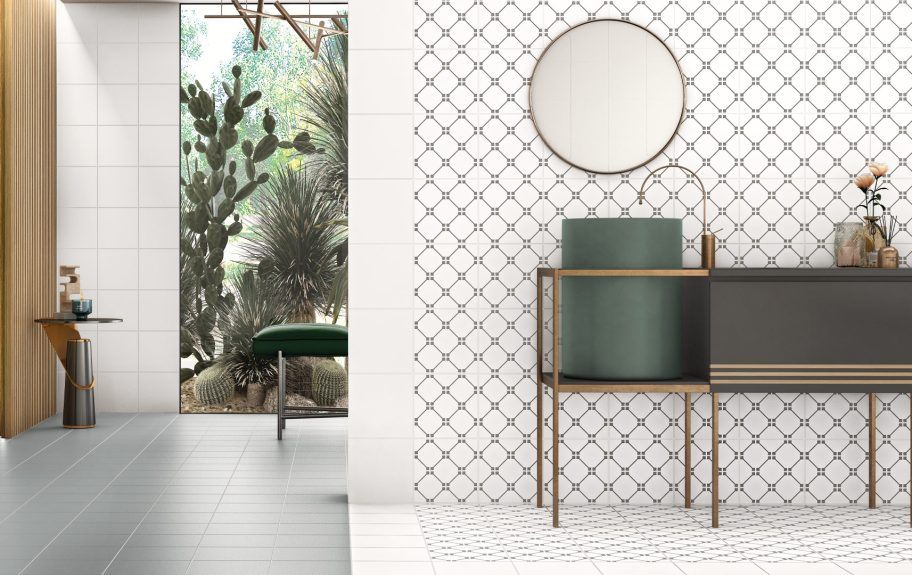 Azulejos mediterrânicos para espaço contemporâneo - Sentir Projectos da Recer