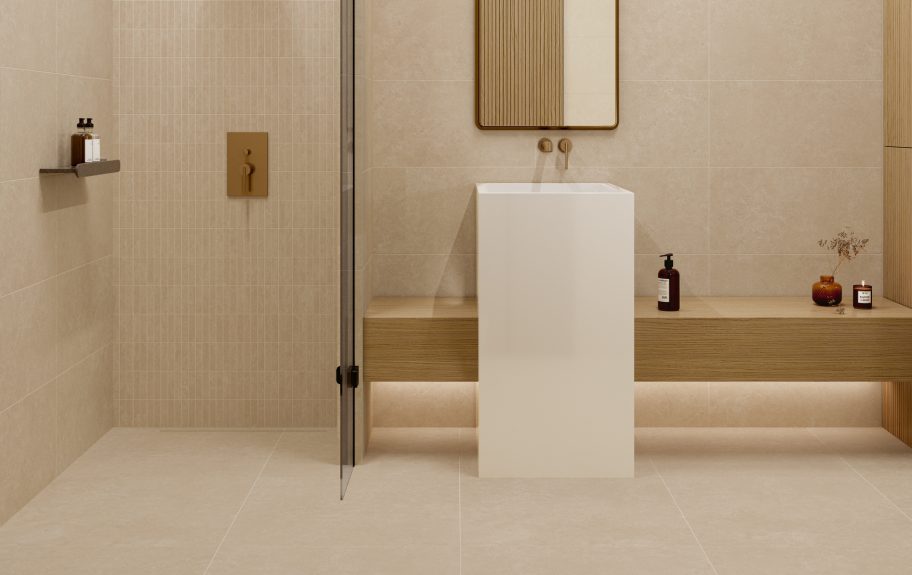 Pavimento porcelânico para sala elegante - Time da Recer