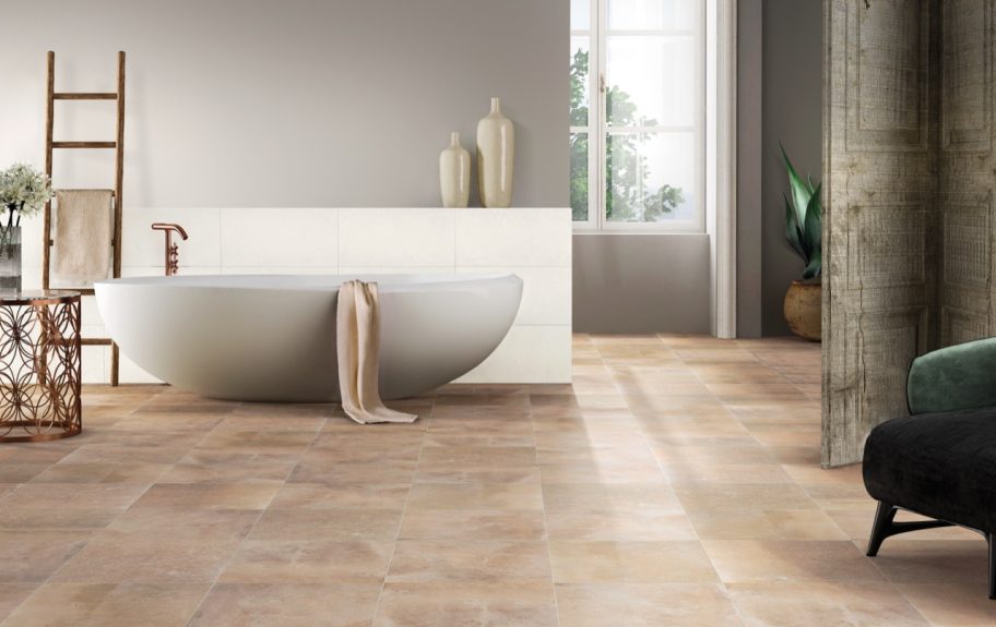 Azulejo Cotto para casa de banho rústica - Recer