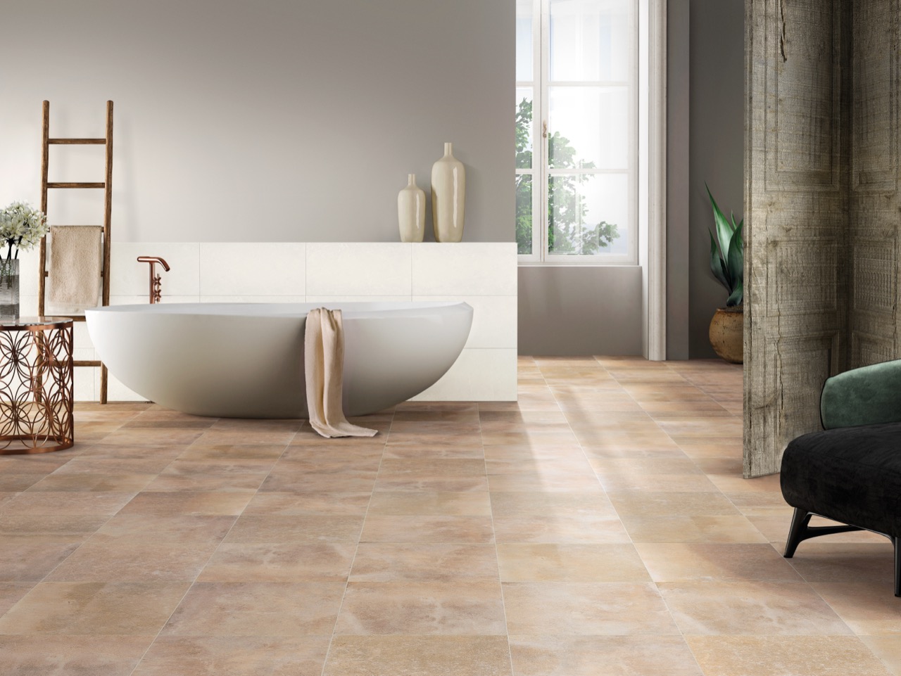 Cotto Greige 45x45 e Sphata White Rev 30x60 Rev