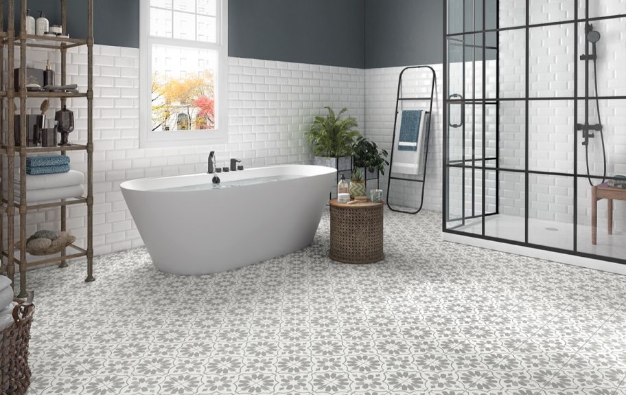 Azulejos hidráulicos em cores pastéis para casas de banho- Lamour da Recer