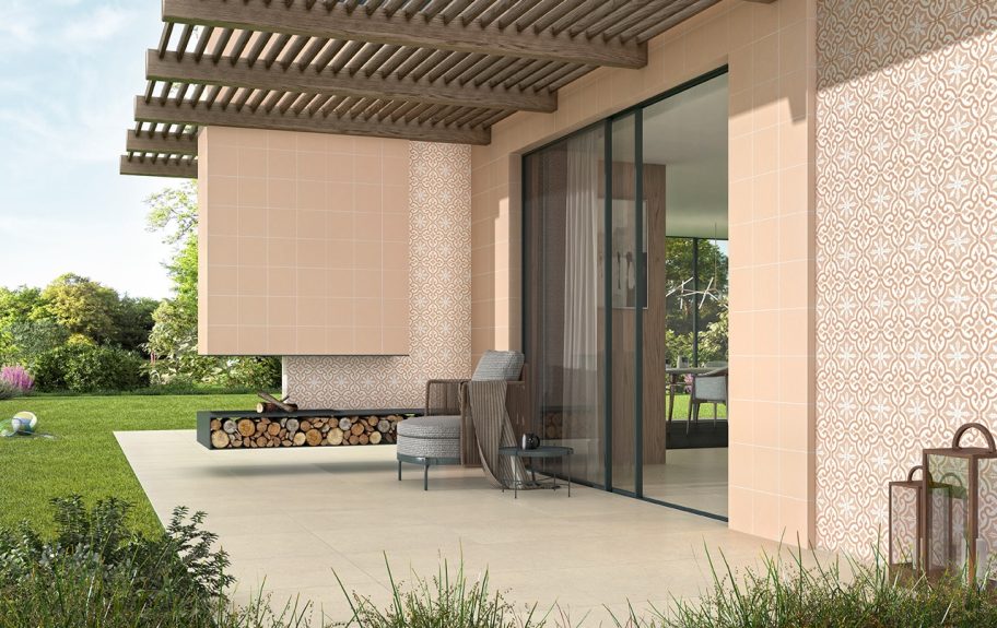 Azulejos hidráulicos em cores pastéis para pátios vintage- Lamour da Recer