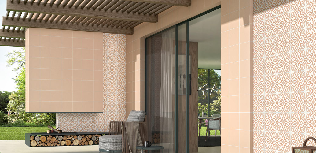 Azulejos hidráulicos em cores pastéis para pátios vintage- Lamour da Recer