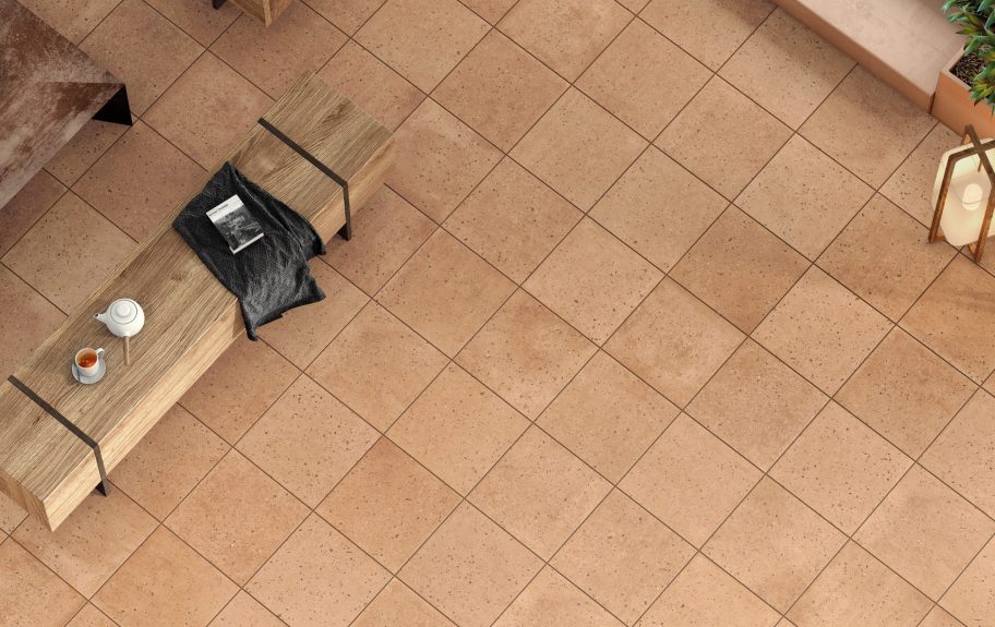 Cerâmica efeito cotto para salas rústicas - Apolo da Recer