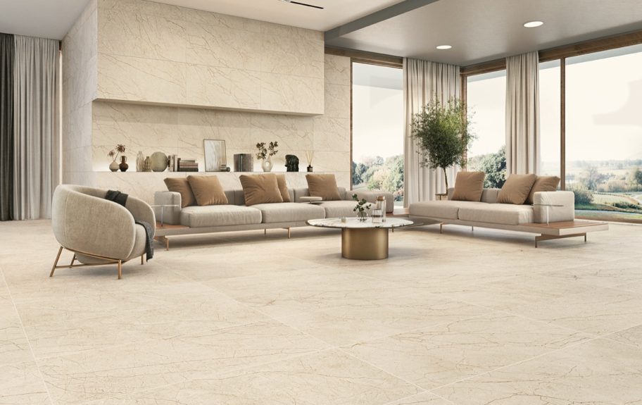 Cerâmica com Efeito de Mármore para sala luxuosa - Alpine da Recer