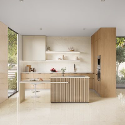 Cerâmica com Efeito de Mármore para cozinha luxuosa - Alpine da Recer