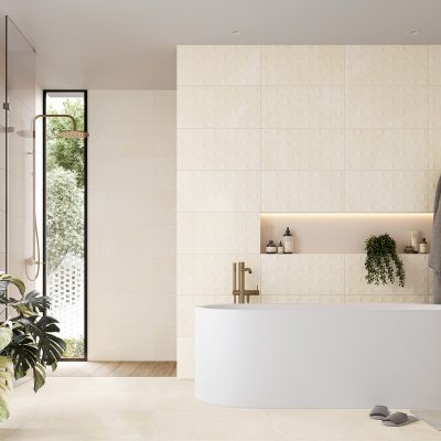 Cerâmica com Efeito de Arenito Natural para casa de banho minimalista - Dune Beige da Recer