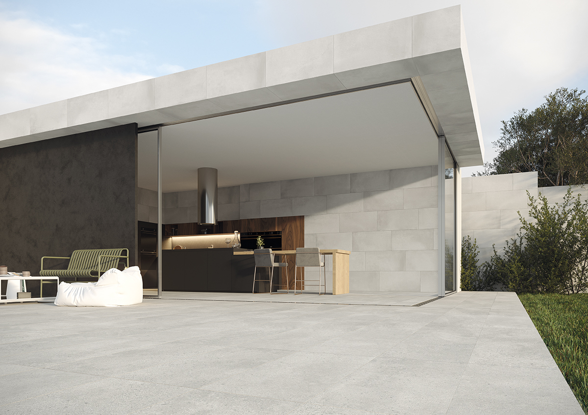 Grand Concrete Grey 45x90R e Grand Stone Grey 30x60