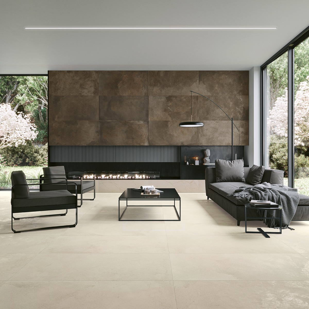 Metalcrete Corten 120x60R, Metalcrete Warm Platinum 120x60R, Alpine 120x60R