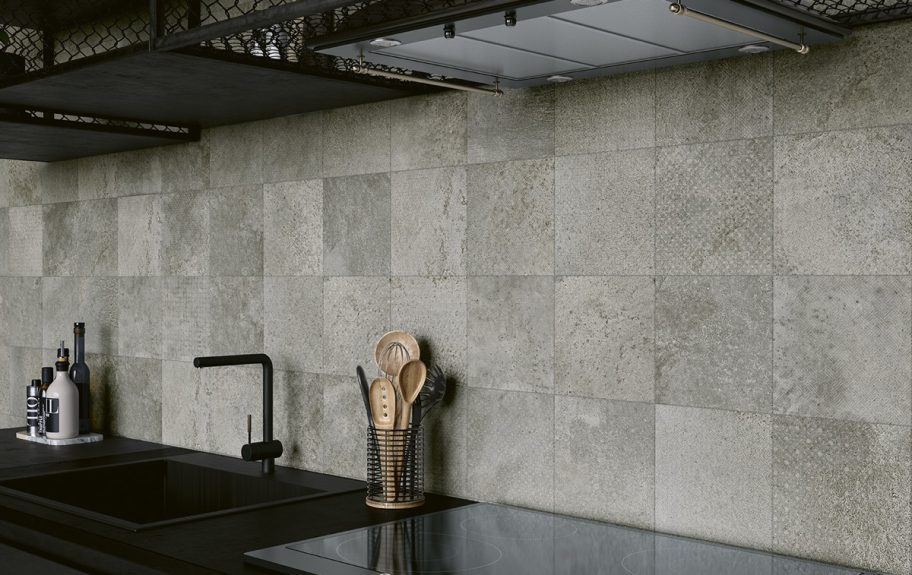 Cerâmica com efeito oxidado para cozinhas urbanas - Metalcrete da Recer