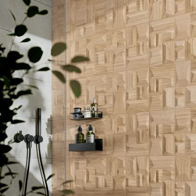 Cerâmica 3D com visual de madeira Opal da Recer - Estilo escandinavo