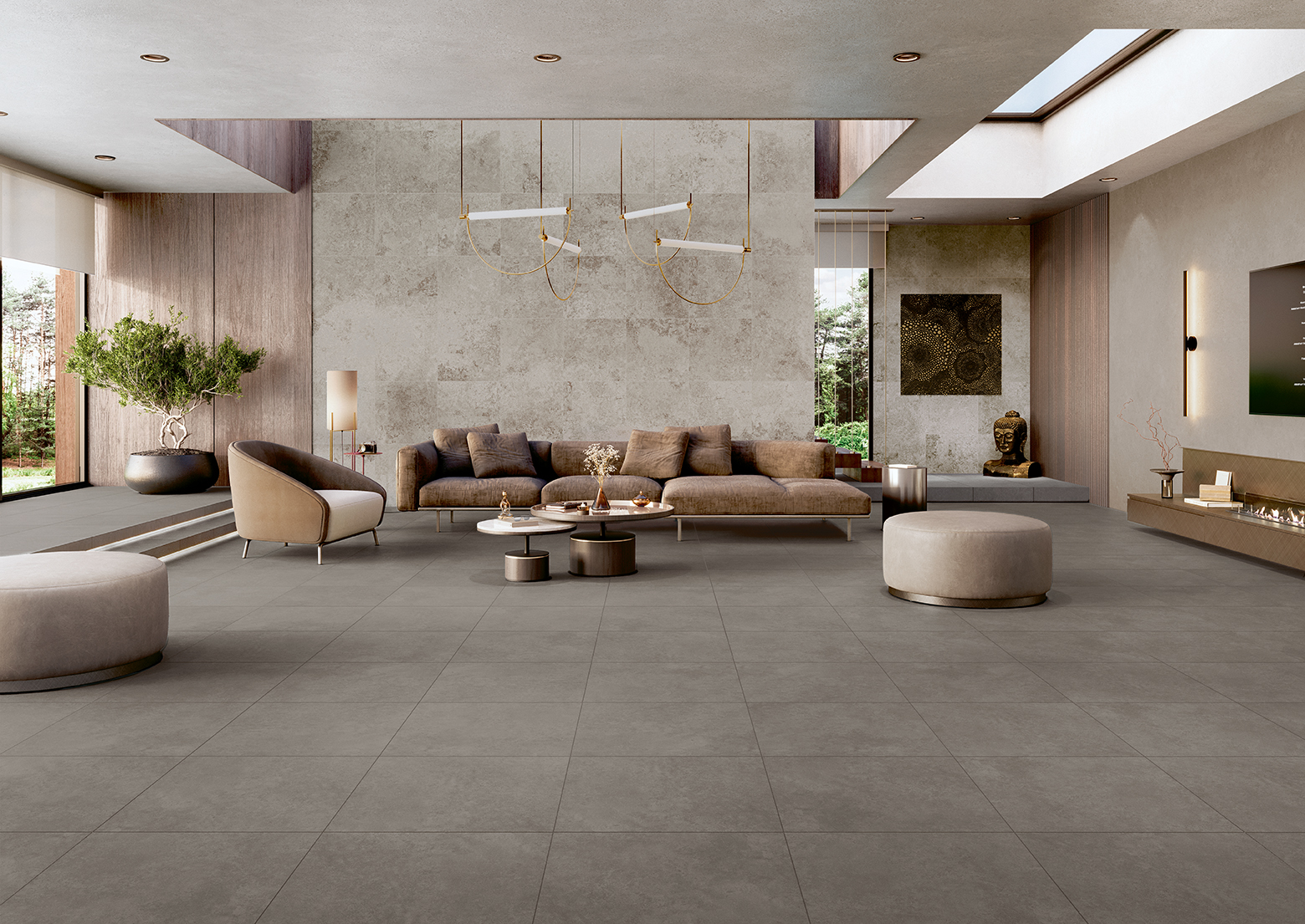 Time Cinza Graffic 60x60R, Rapolano Grey 60x60R