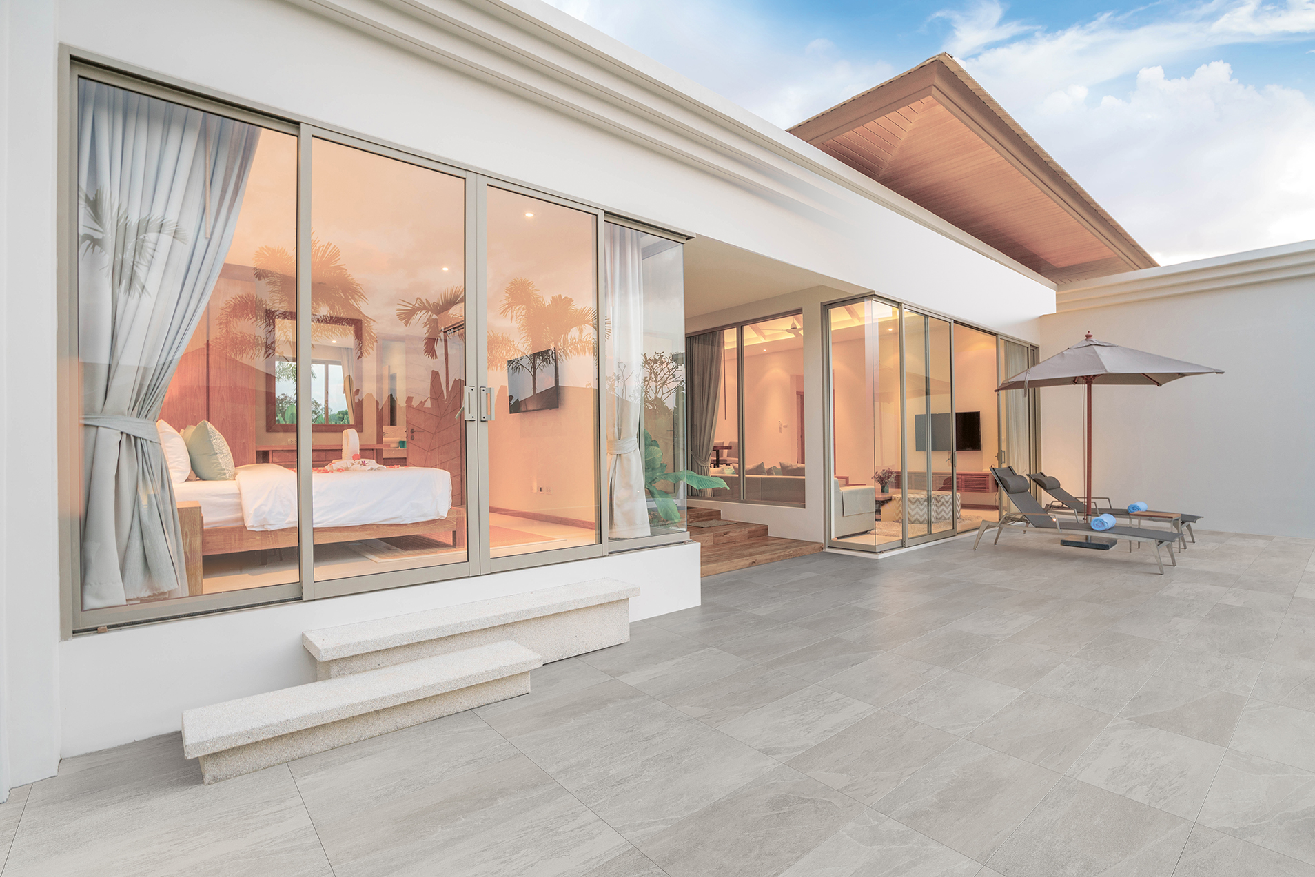 Home,Or,House,Exterior,Design,Showing,Tropical,Pool,Villa,With