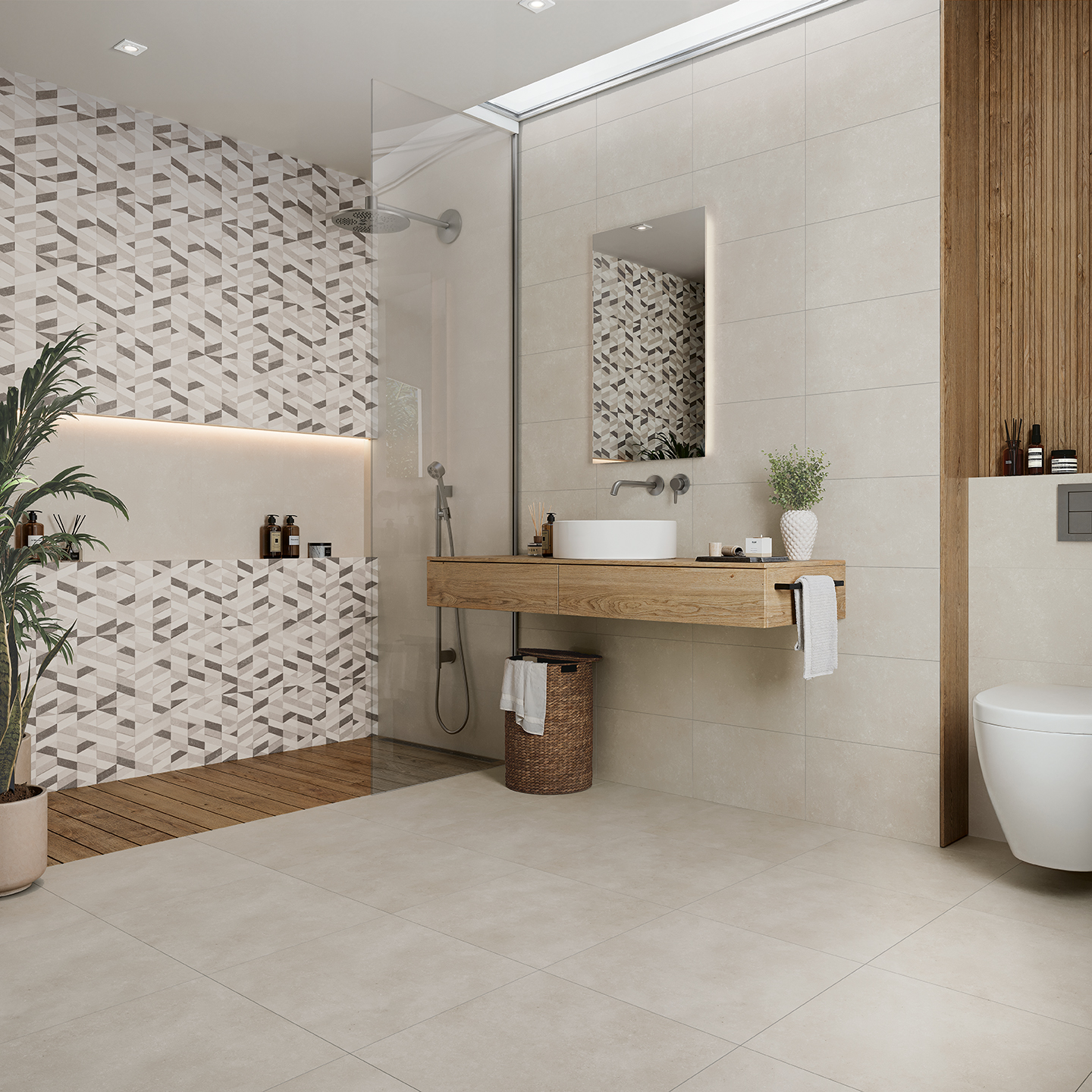 Saluto Light Grey 45x45, Saluto Light Grey 25x40, Saluto 3D Shade 25x40