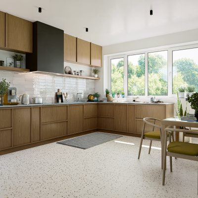 Pixstone Pulse Warm 20x20, Vetra White 7.5x30