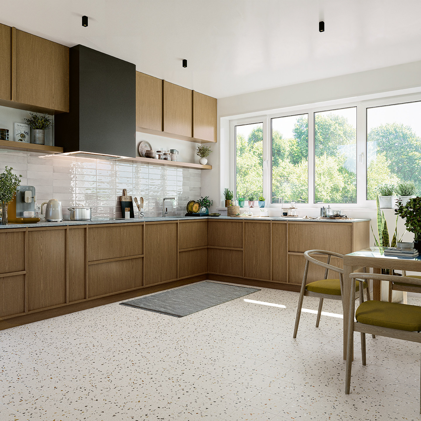 Pixstone Pulse Warm 20x20, Vetra White 7.5x30