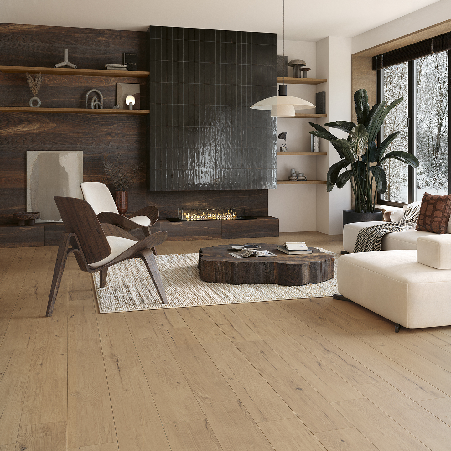 Urban Cottage Whisky 120x20, Vetra Black 7.5x30